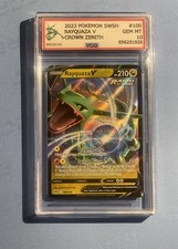 2023 Rayquaza V 100/159 Slab Pokemon SWSH Crown Zenith VCG 10 NO PSA BGS 🧸🎁 picture