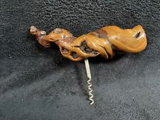Unique Vintage 8 in. Wood Handled Corkscrew. One of a kind Handmade picture
