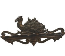 ANTIQUE JUDD CAST IRON CAMEL WALL RACK Pipes Keys Hat Coat Original Art Nouveau picture