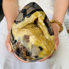 7.37LB Natural Septarian Dragon Stone Quartz egg Crystal Ball Reiki Healing picture