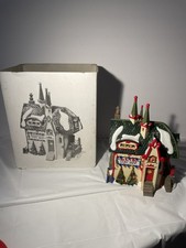 Vintage 1997 Dept 56 North Pole Series “Santa's Light Shop” Lighted Retired NEW picture