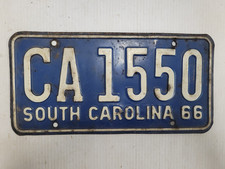 1966  South Carolina   License Plate Tag picture