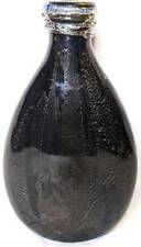 Art Deco Black Amethyst & Silver Foil Glass Vase Style of Artist Charlie MEAKER picture