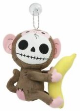 Ebros Small Furry Bones Skeleton Baby Monkey W/ Banana Plush Toy Doll Furrybones picture