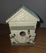 Vintage 1998 DaySpring Birdhouse Promise Box Resin Cottage Trinket Box picture