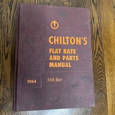 1964 CHILTONS FLAT RATE AND PARTS MANUAL SERVICE GUIDE BOOK HARDCOVER 35TH YEAR picture