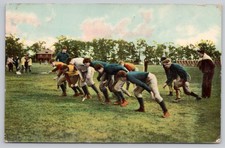 1908 Football Players Early American Game Printed Germany Antique Postcard picture