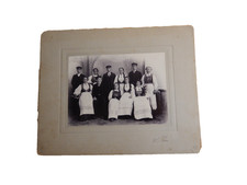 Antique Group Photo Featuring Danish Folk Costume Bunads ~ Late19thc 10x8'' PB1) picture