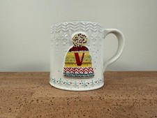 Anthropologie Bundled Up Mug Monogram Initial - V - Beanie Pom Pom picture