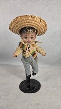 Vintage Mexican Composition Doll Senor 1930's Mexican Folk SEE PHOTOS  picture