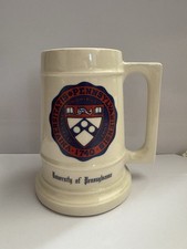 Vintage University of Pennsylvania Ceramic Beer Stein Mug Penn Quakers 1740 picture