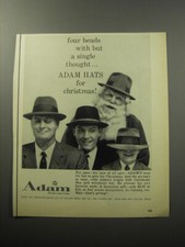 1957 Adam Hats Ad - Four heads with but a single thought picture