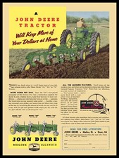 1954 John Deere Tractors- Model 50, 60, 70 - Metal Sign: 9x12