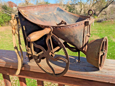 Antique Hand Crank Seed Broadcaster / Grain Seeder