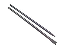 24-Inch SDS Max Chisel Set - 1 Inch Flat and Point Chisel - Heat Treated 40Cr... picture