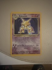 Pokémon Alakazam Base Set (Unlimited) Holofoil Card 1/102 UNGRADED picture