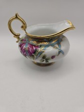 Antique Nippon Hand Painted Creamer/Pitcher w/ Floral & Gold & Moriage Accents picture