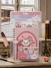Adorable Marie Disney Aristocats pink tab journal stationery set with marie picture
