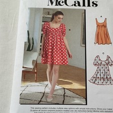 McCall's M8197 Women's Dress Pattern Easy Style Contemporary Original size 6-14 picture