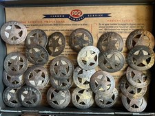 25 Texas Ranger Replica Fantasy Badges Brass Mod 50’s Or 60’s?purch At. Gun Shop picture