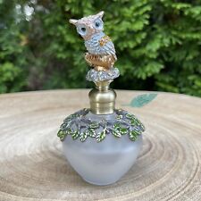 Night Owl Vintage-Style Perfume Bottle Metal Glass 40mL picture