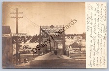 K69/ Fort Plain New York RPPC Postcard c1910 Bridge Crossing River Homes 373 picture