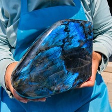 8.25LB Natural Polished Labradorite Freeform Specimen Iridescent Flash decor picture
