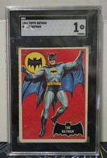 1966 Batman #1 The Batman Black Bat Rookie Card RC Graded SGC 1 picture