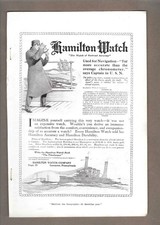 1917 Hamilton Watch Company & American Chain Company Vintage Print Ads picture