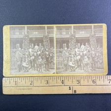 Dover NH Hotel Portrait Stereoview E.T. Brigham Group Photo 1860s Victorian picture