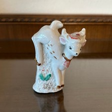 Vintage Porcelain Spotted Deer Fawn Figurine Japan Miniature Christmas Decor 4'' picture