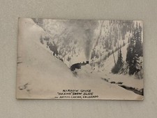Postcard Railroad Narrow Gauge Train Bucking Snow Slide Animas Canyon Colorado picture