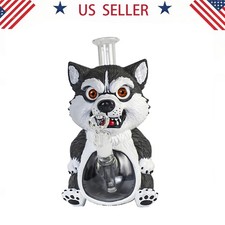 Husky 9'' Glass Bong and Water pipes Tobacco Smoking Bubbler Hookah w/14mm bowl picture
