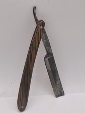 Vintage Vom Cleff & Co New York Straight Razor Made In Germany Faux Wood Scales picture