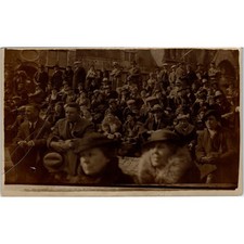 View of a Large Crowd of People Vintage RPPC Real Photo Postcard AB9 picture