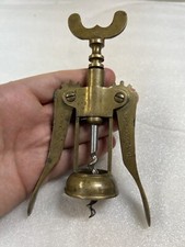 Vintage BARONE RICASOLI/BROLIO CHANTI -ITALY Brass Corkscrew Wine Bottle Opener  picture