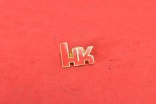HK Red Logo on Gold Metal Lapel Pin in Vintage West German Packaging picture
