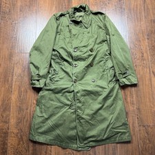 VTG Military Trench Coat Mens Medium Regular US Army OG 107 60s picture