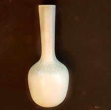 Royal Haeger Bud Vase RC-68 White Textured Green Lined Bottle MCM VTG Home Decor picture