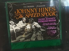 vtg 1924 johnny hines speed spook silent movie glass slide picture