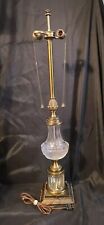 Vintage Stiffel Brass & Cut Crystal Hollywood Regency Lamp picture