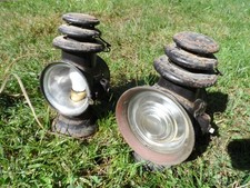 2 Vintage Dietz Octo Driving Lamp Carriage Lantern Wired One Lens picture