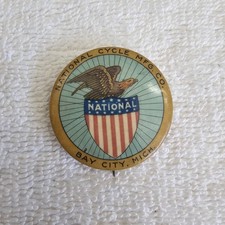 1896-1905 National Cycle Mfg. Co. Vintage Pinback Button 1.5