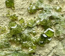 436 Carat Full Terminated Green Garnet Crystals Cluster On Matrix From KPK @PAK picture