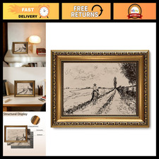 Vintage Western Cowboy Wall Art - Horse Sketch Picture Decor for Home & Office picture