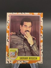 1991 Topps Desert Storm #189 Saddam Hussein Mint Rookie Card RC Iraq picture
