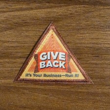 Girl Scout GSA GIVE BACK It's Your Business Run it Badge Patch 2020s Modern USED picture