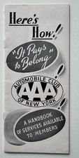 Vintage 1946 AAA Member Handbook Brochure Automobile Club of New York NY booklet picture