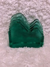 Vintage Blenko Handmade Emerald Green Glass Mountain Bookend 1980's picture
