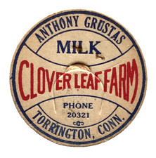 CLOVER LEAF FARM  MILK  TORRINGTON  CONNECTICUT  CT  MILK BOTTLE CAPS picture